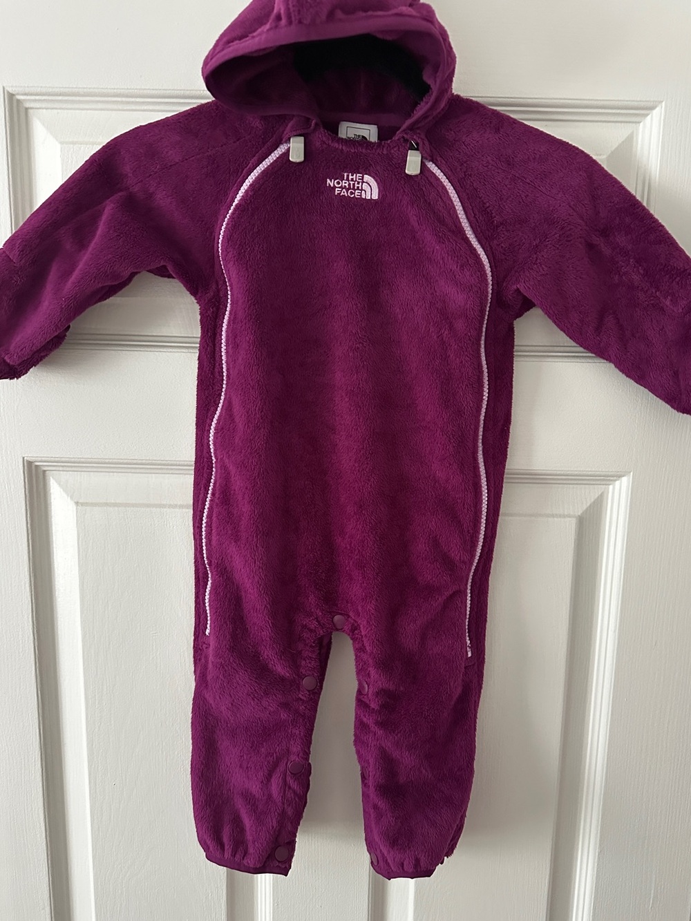 The North Face Kids Deep Plum Fleece Hooded One-Piece